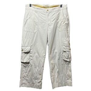 Columbia Capri Pants 10 Cargo Pockets Cropped‎ Cotton Outdoors Hiking Wide Leg